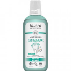 LAVERA MUNDSPULUNG SENSITIVE &amp; REPAIR Bio-Minze &amp; Bio-Kamille, 400 ml, Лавера Ополаскиватель для полости рта для чувствительных зубов и восстановления эмали, био-мята и био-ромашка, 400 мл