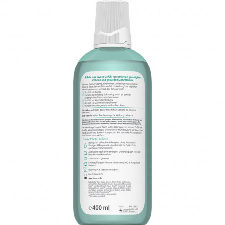 LAVERA MUNDSPULUNG SENSITIVE & REPAIR Bio-Minze & Bio-Kamille, 400 ml, Лавера Ополаскиватель для полости рта для чувствительных зубов и восстановления эмали, био-мята и био-ромашка, 400 мл