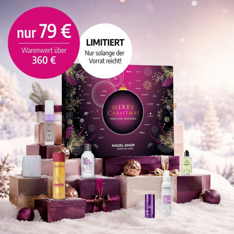 HAGEL Adventskalender 2026, 24 Tuerchen mit 26 Produkten und Accessoires, HAGEL Адвент-календарь 2026, 24 окошка с 26 косметическими продуктами и аксессуарами