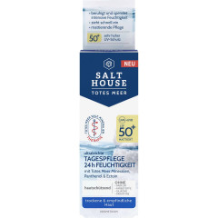 SALTHOUSE Totes Meer Ultraleichte Tagespflege LSF 50+, 50 ml, SALTHOUSE ультралёгкий дневной флюид Totes Meer с SPF 50+, эктоином, пантенолом и минералами Мёртвого моря для чувствительной кожи, 50 мл