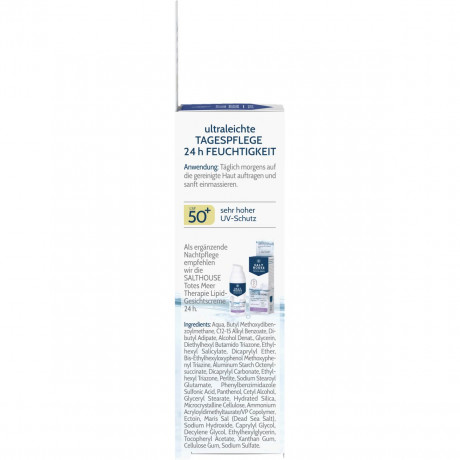 SALTHOUSE Totes Meer Ultraleichte Tagespflege LSF 50+, 50 ml, SALTHOUSE ультралёгкий дневной флюид Totes Meer с SPF 50+, эктоином, пантенолом и минералами Мёртвого моря для чувствительной кожи, 50 мл