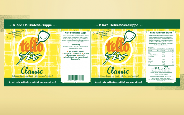 Krauterhaus Sanct tellofix Classic Klare Brühe 540g, Приправа для прозрачного бульона 540г