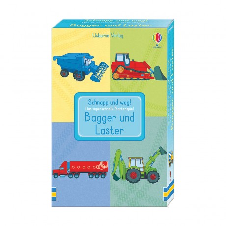 Usborne Verlag Schnapp und weg! Das superschnelle Kartenspiel: Bagger und Laster Бери и иди! Супер быстрая карточная игра: экскаватор и грузовик