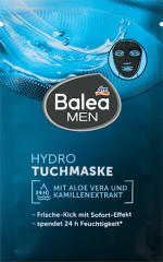 Balea MEN Tuchmaske Hydro, 1 St, Увлажняющая тканевая маска Hydro с охлаждающим эффектом, 1 шт.