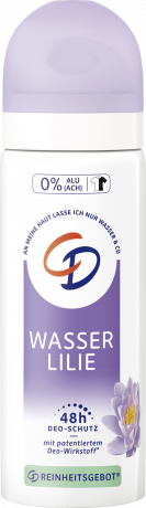 CD Wasserlilie Deospray Reisegroesse 50 ml, Дорожный дезодорант-спрей с водяной лилией, защита от запаха до 48 часов, 50 мл