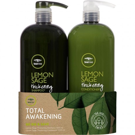 Paul Mitchell (Поль Митчелл) Tea Tree Lemon Sage Save Big On Duo, Thickening Shampoo Шампунь против перхоти 1000 мл + Conditioner1000 мл / 1 шт.