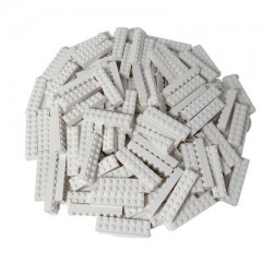 LEGO LEGO 2x8 Steine Weiss - 100 Stueck - White Bricks 3007 Белые кирпичи LEGO 2x8 — 100 штук — Белые кирпичи 3007