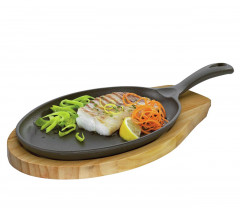 Kucchenprofi KUcCHENPROFI BBQ Servierpfanne m. Holzbrett  schwarz KUcCHENPROFI Сковорода для барбекю с деревянной доской