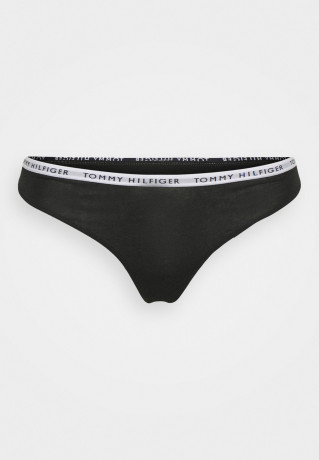 Tommy Hilfiger ESSENTIALS 3 PACK  Thong black НАБОР ESSENTIALS 3 стринги черный
