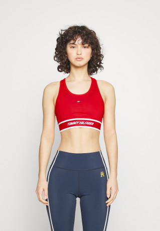 Tommy Hilfiger MID TAPE BRA Medium support sports bra primary red MID TAPE BRA Спортивный бюстгальтер со средней поддержкой первичный красный