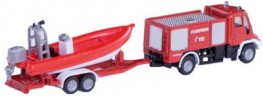 SIKU SIKU Super 1636 Unimog Feuerwehr mit Boot 1:87 Пожарная часть SIKU Super 1636 Unimog с лодкой 1:87