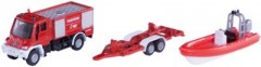 SIKU SIKU Super 1636 Unimog Feuerwehr mit Boot 1:87 Пожарная часть SIKU Super 1636 Unimog с лодкой 1:87