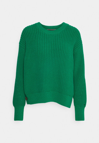 Tommy Hilfiger ORG BUTTON Jumper courtside green КНОПКА ORG перемычки зеленый корт