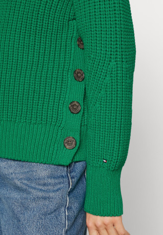 Tommy Hilfiger ORG BUTTON Jumper courtside green КНОПКА ORG перемычки зеленый корт
