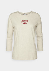 Tommy Hilfiger Long sleeved top white dove heather Топ с длинными рукавами белый голубь вереск