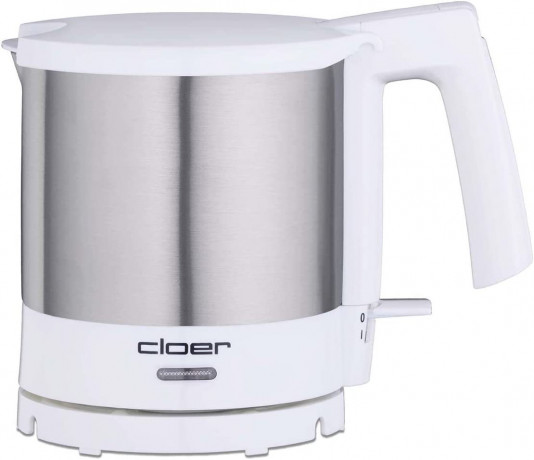 Cloer Cloer Wasserkocher 4721, 1L Kabelaufwicklung 2.000W Automatische Abschaltung Weiss Чайник Cloer 4721, 1 л, устройство для сматывания кабеля, 2000 Вт, автоматическое отключение, белый