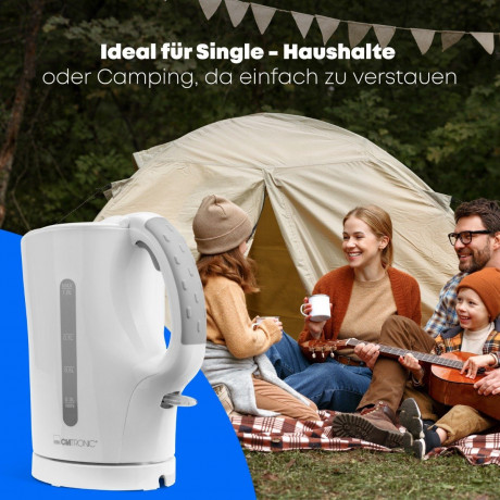 CLATRONIC CLATRONIC Wasserkocher WK 3462, Wasserkocher 1 Liter, weiss, 900 Watt schwarz Чайник CLATRONIC WK 3462, чайник 1 литр, белый, 900 Вт