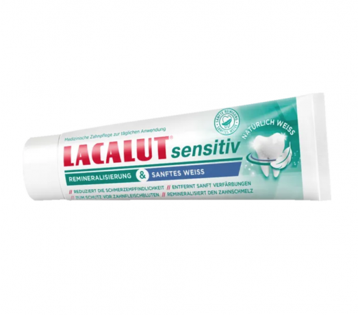LACALUT sensitiv medizinische Zahncreme sanftes Weib, Зубная паста для чувствительных зубов с мягким отбеливанием 75мл