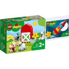 LEGO 2er Set: Town 10949 Tierpflege auf dem Bauernhof + 30332 Meine erste Weltraumrakete Набор из 2 предметов: Town 10949 Уход за животными на ферме + 30332 Моя первая космическая ракета