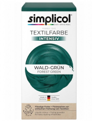 Simplicol Textilfarbe intensiv Wald-Grun, Краска для ткани зелёная интенсивная, жидкая, для стиральной машины 40 , 150 мл + фиксатор 400 г