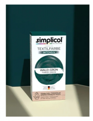 Simplicol Textilfarbe intensiv Wald-Grun, Краска для ткани зелёная интенсивная, жидкая, для стиральной машины 40 , 150 мл + фиксатор 400 г