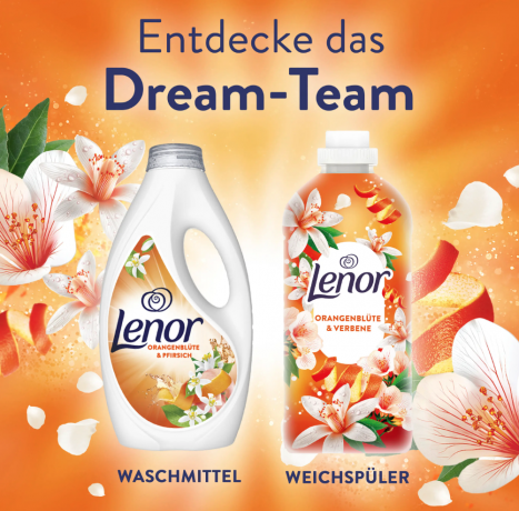 Lenor Weichspuler Orangenblute & Verbene 71 WL, Кондиционер для белья с ароматом цветков апельсина и вербены, 71 загрузка (1596мл)