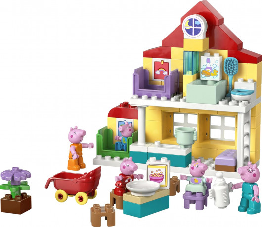 LEGO DUPLO 10467 Свинка Пеппа Конструктор Семейный дом, 84 детали, 5 фигурок, от 2 лет
