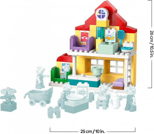 LEGO DUPLO 10467 Свинка Пеппа Конструктор Семейный дом, 84 детали, 5 фигурок, от 2 лет