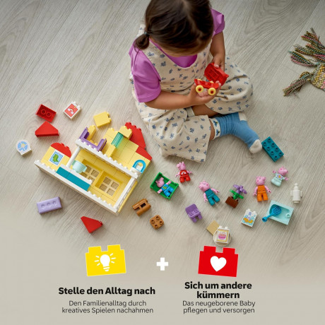 LEGO DUPLO 10467 Свинка Пеппа Конструктор Семейный дом, 84 детали, 5 фигурок, от 2 лет