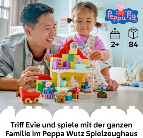 LEGO DUPLO 10467 Свинка Пеппа Конструктор Семейный дом, 84 детали, 5 фигурок, от 2 лет