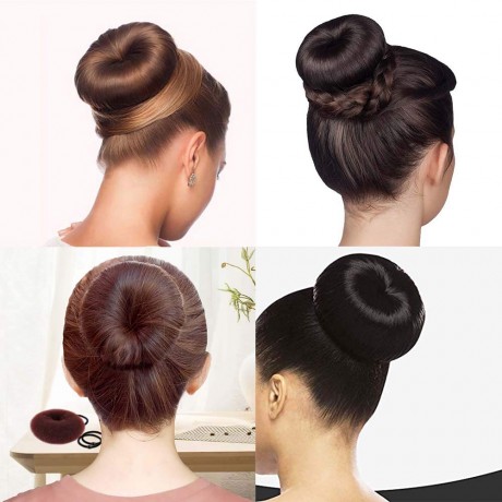 SOHO Haar Donut Ring 4 cm Braun Кольцо-пончик для волос 4 см