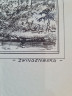 Картина винтажная в черно-белых тонах "г. Цвингенберг" O.W.Pfilze, 31 x 41 см, Германия, 1960-70гг.