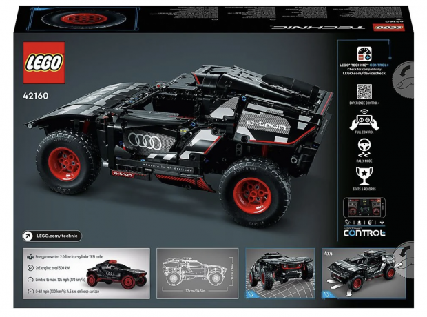LEGO Technic 42160 Audi RS Q e-tron Bausatz, Mehrfarbig 37см х 15см