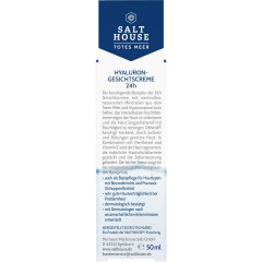 SALTHOUSE Totes Meer Beruhigende Hyaluron-Gesichtscreme 24h, 50 ml, SALTHOUSE успокаивающий крем для лица Totes Meer Hyaluron-Gesichtscreme 24h с гиалуроновой кислотой, Defensil, пантенолом и витамином E, 50 мл