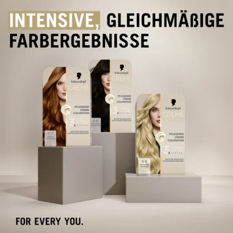 Schwarzkopf Creme Supreme Pflegende Coloration 7-7 Dunkles Kupferblond, 1 St., Schwarzkopf Creme Supreme стойкая крем-краска для волос 7-7 Темный медный блонд, 1 шт.