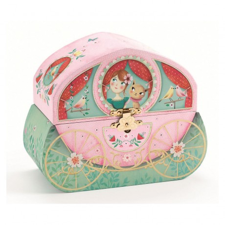 DJECO Schatzkastchen Kutschfahrt mit Spieluhr Поездка на карете с сокровищами с музыкальной шкатулкой