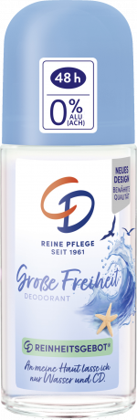 CD Deo Roll-on Grosse Freiheit 50 ml, Шариковый дезодорант с ароматом свежего бриза, защита от запаха до 48 часов, 50 мл