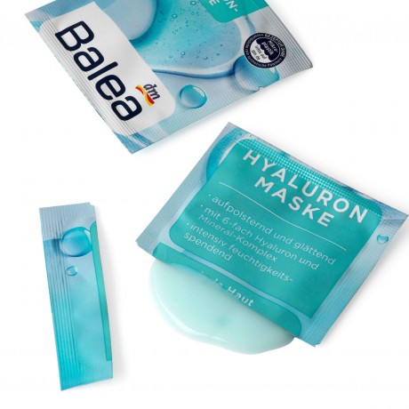 Balea Maske Hyaluron Балеа Маска для лица с Гиалуроном для интенсивного увлажнения и разглаживания морщин, 1 шт.