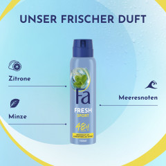 Fa Fresh Sport Deospray 150 ml, Дезодорант-спрей FA Fresh Sport с ароматом лимона, 150 мл