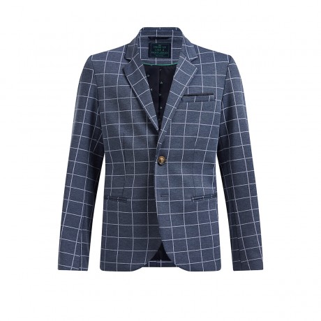 WE Fashion Jungen-Slim-Fit-Sakko mit Karomuster Blazer fur Jungen Пиджак приталенного кроя для мальчика в клетку Пиджак для мальчика