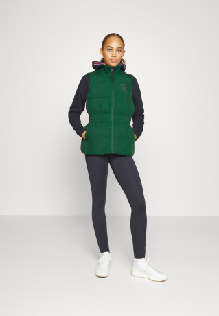 Tommy Hilfiger SORONA BALL WAISTED PUFF VEST Waistcoat prep green ЖИЛЕТ SORONA BALL WAISTED PUFF Жилет подготовка зеленый