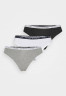 Tommy Hilfiger ESSENTIALS 3 PACK  Thong medium grey htr/white/black НАБОР ESSENTIALS 3 стринги средне-серый htr/белый/черный