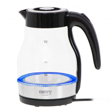Camry Camry Wasserkocher CR 1300 Glas-Wasserkocher 1,7 Liter, Glaskessel mit LED-Beleuchtung, Edelstahl  Чайник Camry CR 1300 стеклянный чайник 1,7 литра, стеклянный чайник со светодиодной подсветкой, нержавеющая сталь
