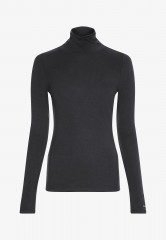 Tommy Hilfiger SLIM ROLL NECK  Long sleeved top black SLIM ROLL NECK Топ с длинными рукавами черный