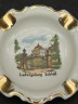 Пепельница винтажная Gerold Bavaria "Замок Людвигсбург", с позолотой, фарфор, 7.5 см, Германия, 1970-80гг.