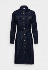 Tommy Hilfiger DRESS BELT KNEE Denim dress dark blue denim ПЛАТЬЕ BELT KNEE Джинсовое платье темно-синий деним