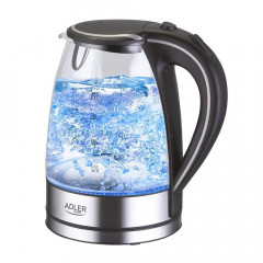 Adler Adler Wasserkocher AD 1225 Wasserkocher 1,7 L Glas Edelstahl / schwarz / transparent  Чайник Adler AD 1225 чайник 1,7 л стекло нержавеющая сталь/черный/прозрачный