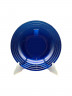Тарелка декоративная винтажная Murano, синее стекло, 22 см, Италия, 1970-80гг.