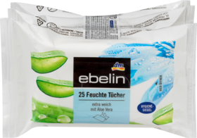 ebelin Feuchte Tücher 3x25 Stück, Влажные Салфетки для детей 3x25 шт.	, 75 шт.