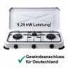 BlueCraft BlueCraft Gaskocher, (Gas-Kochfeld 3 flammen), Campingkocher 3-flammig, Gasherd 50 mbar fur Propan-Gasflasche  Газовая плита BlueCraft, (газовая плита 3 пламени), походная плита 3 пламени, газовая плита 50 мбар для баллона с пропаном
